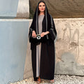 Women's Embroidered Abaya Dress with Bat Sleeves
