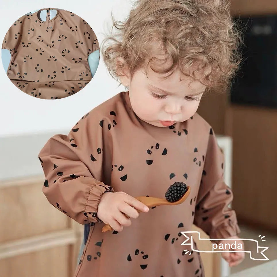 Waterproof Long-Sleeve Baby Feeding Bib