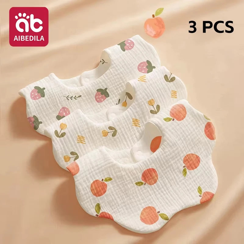 Soft Cotton Baby Bandana Bibs — Burp Cloth Set