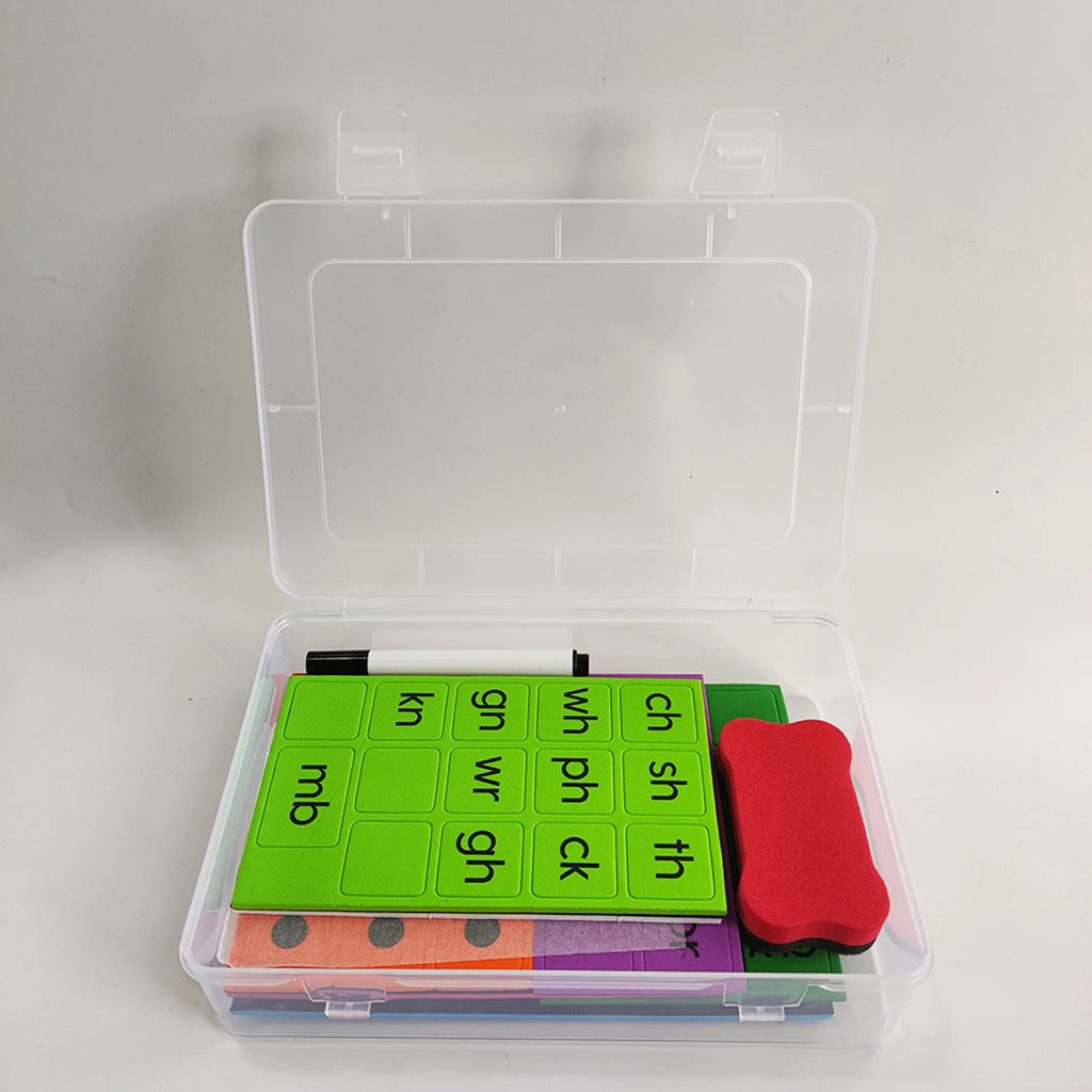 Magnetic letter tiles for learning reading and phonics