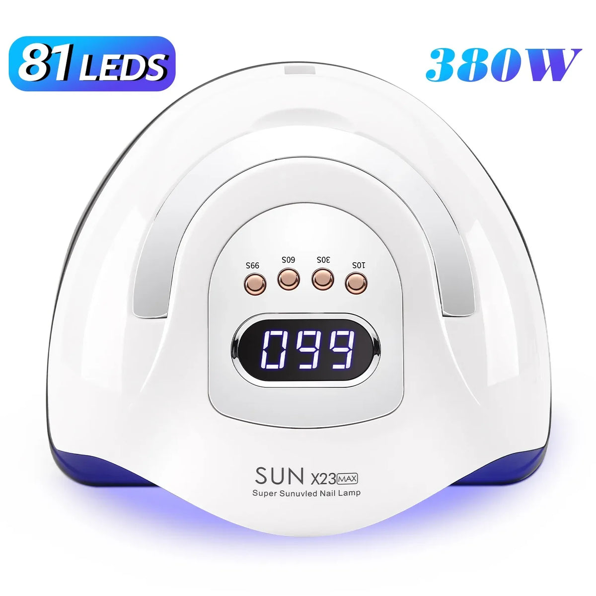 مصباح تجفيف أظافر UV LED بقوة 380 واط و84 لمبة - بحساس تلقائي وتجفيف سريع