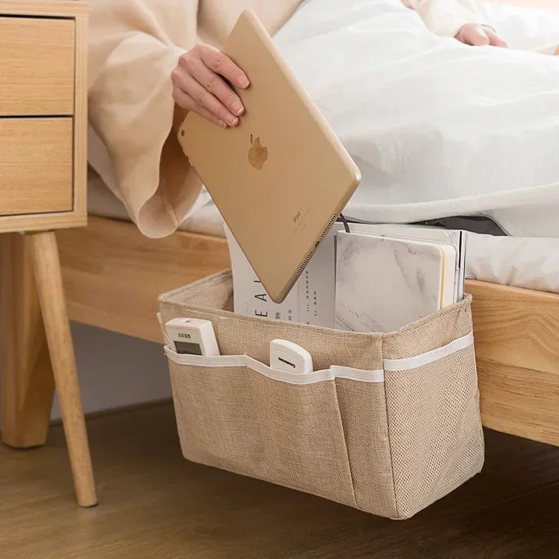 Bedside Hanging Storage Caddy — Waterproof Multi-Pocket Organizer