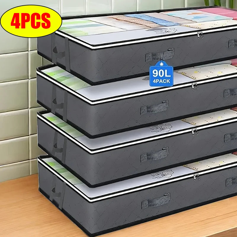 Under-Bed Storage Containers — Dustproof & Space-Saving