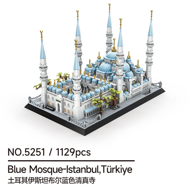 Famous Islamic Mosque Landmarks Building Blocks Set - Unique Decorative Gift