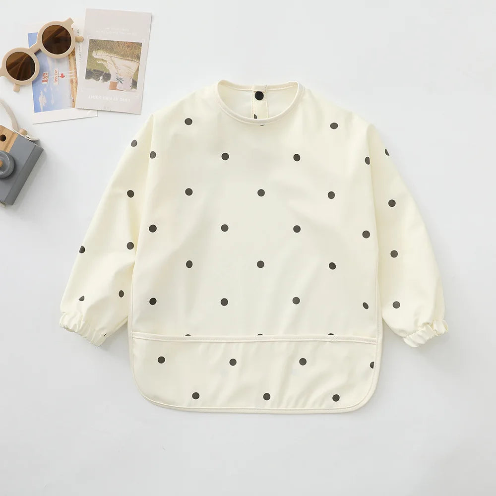 Waterproof Long-Sleeve Baby Feeding Bib