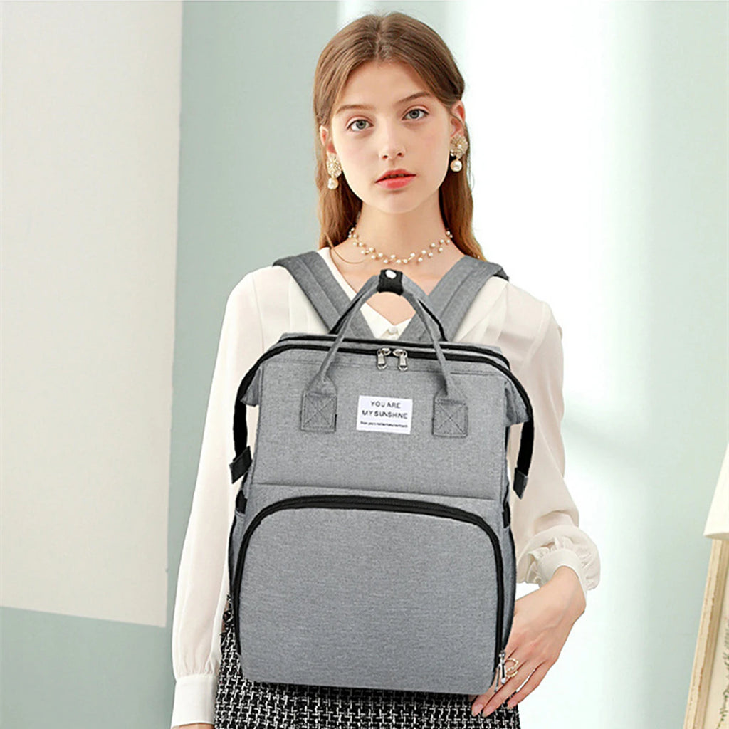 Foldable Diaper Bag Backpack with Changing Station