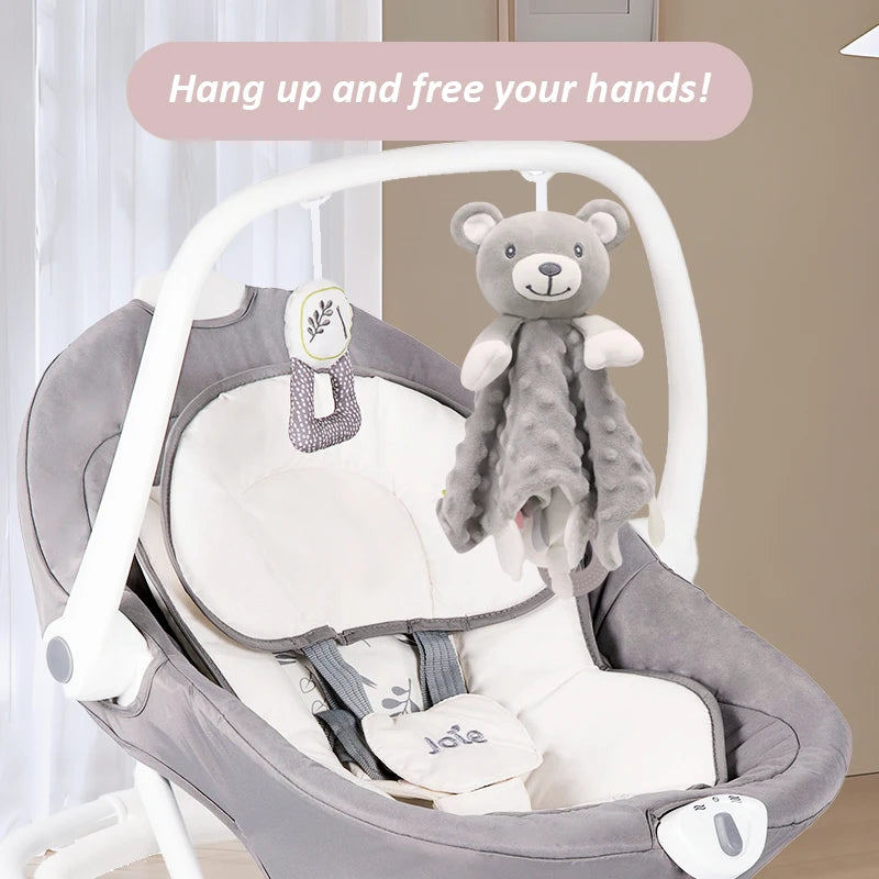 Personalised Baby Comforter with Silicone Teether — Custom Name Gift