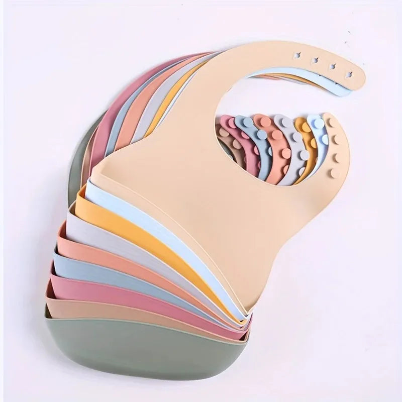 Adjustable Waterproof Silicone Baby Bib