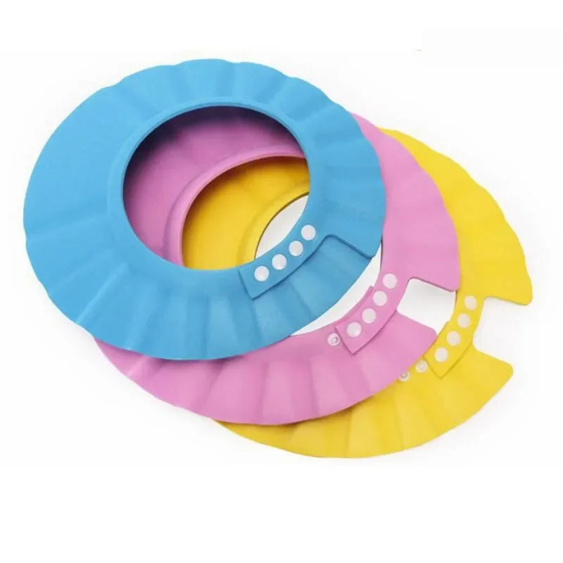 Adjustable Baby Bathing Shampoo Shield Cap