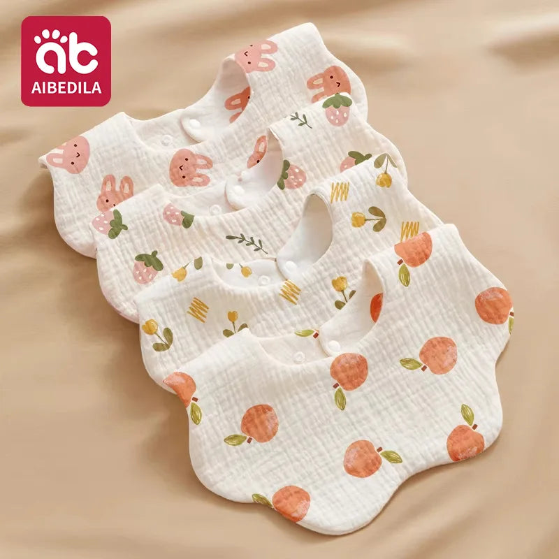 Soft Cotton Baby Bandana Bibs — Burp Cloth Set