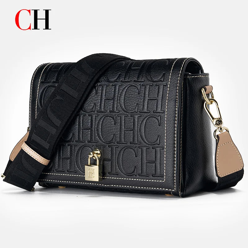 حقيبة كروس بودي نسائية بطبعة حروف، بتصميم كلاسيكي مستوحى من الطابع العتيق