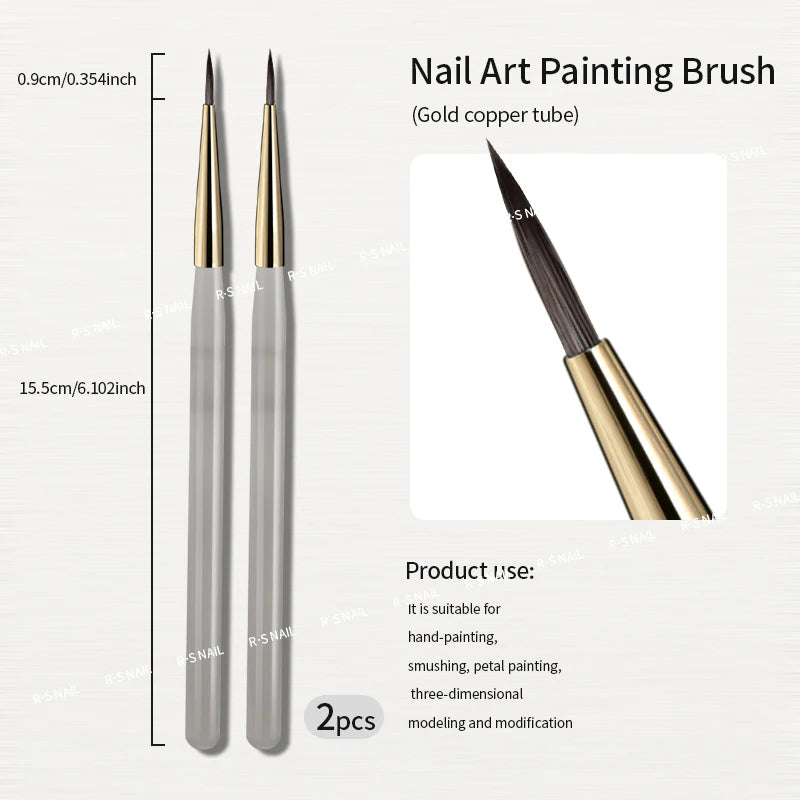 فرشاة رسم أظافر دقيقة لرسومات النيل آرت - أدوات تصميم أظافر احترافية