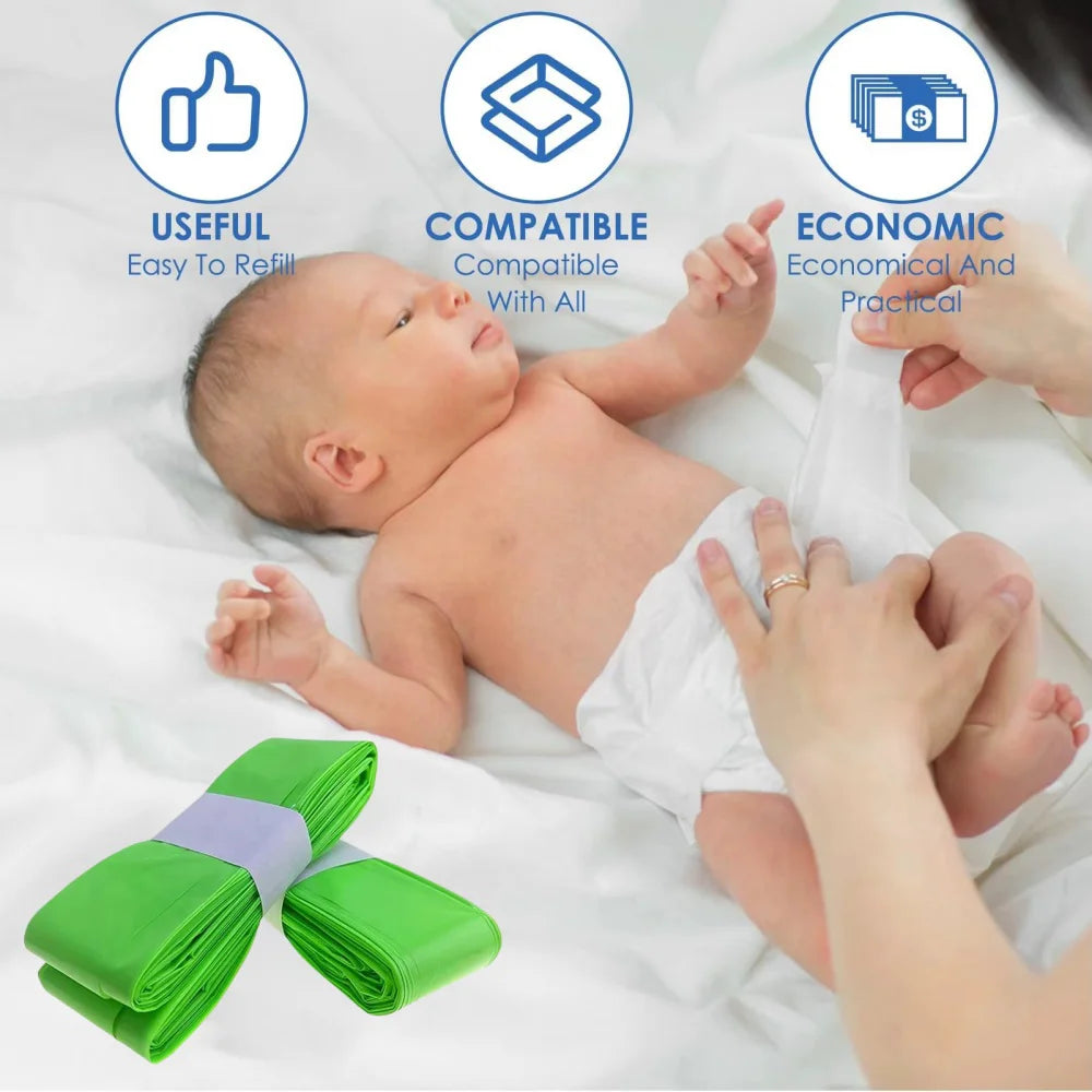 Scented Nappy Disposal Refill Bags — 7-Layer Odour Control