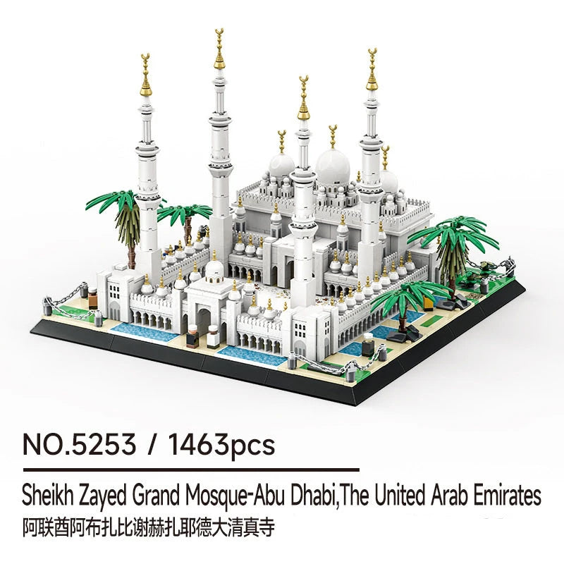 Famous Islamic Mosque Landmarks Building Blocks Set - Unique Decorative Gift