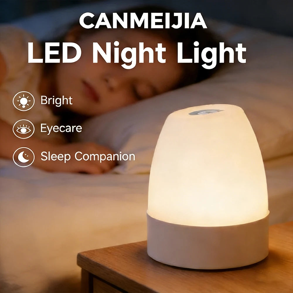 Rechargeable Touch Night Light — Dimmable Bedside Lamp for Kids
