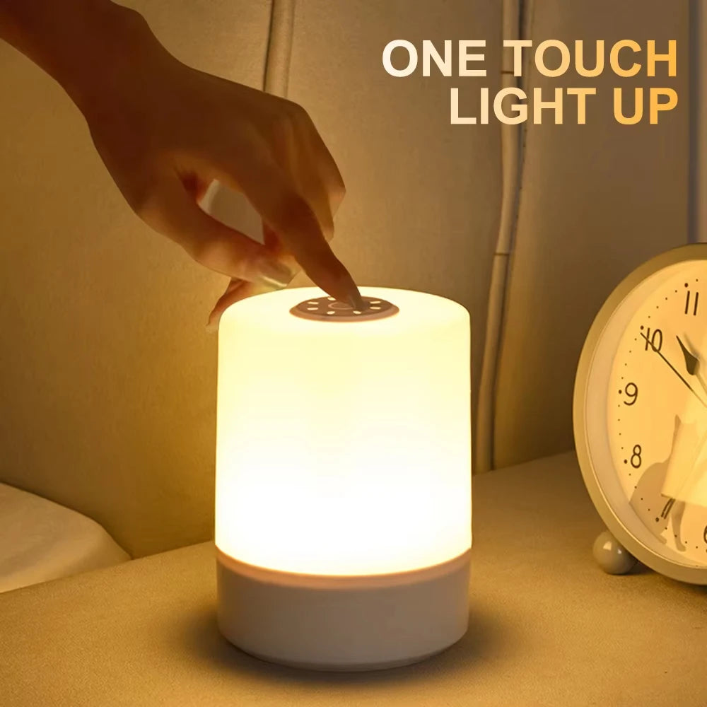 Rechargeable Touch Night Light — Dimmable Bedside Lamp for Kids