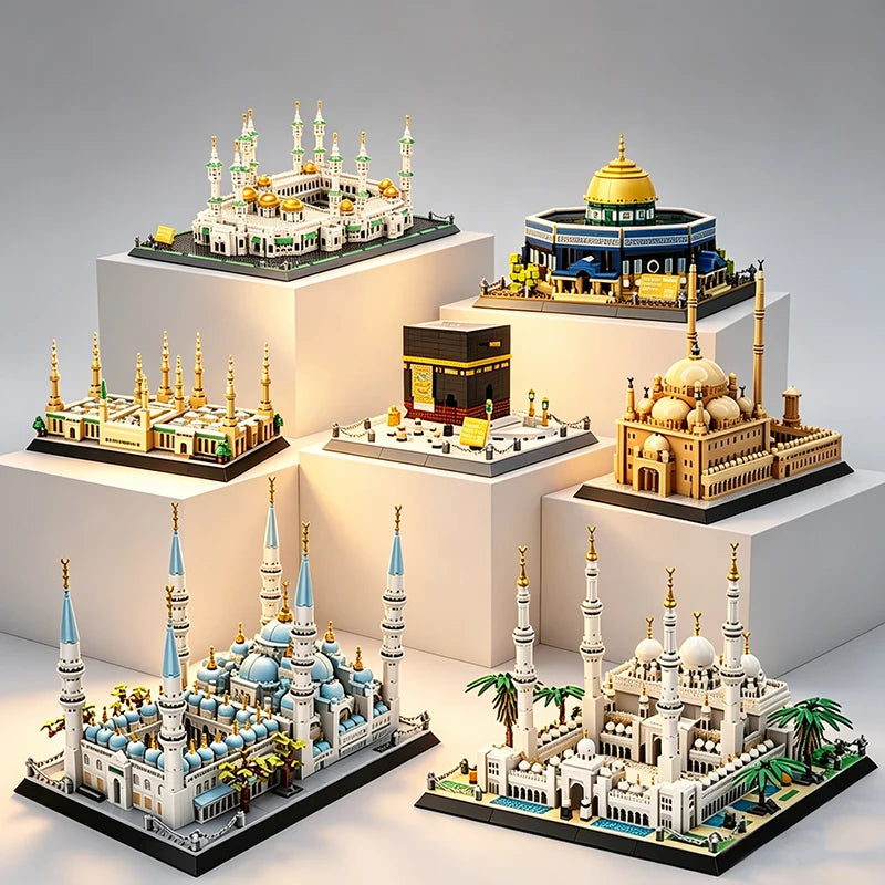Famous Islamic Mosque Landmarks Building Blocks Set - Unique Decorative Gift