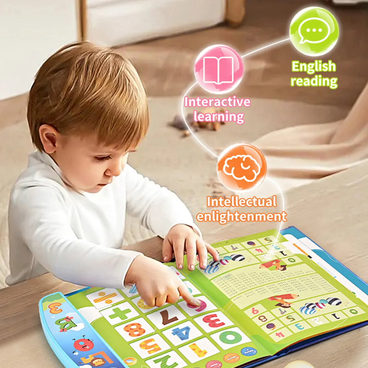 كتاب إلكتروني ناطق باللغة الإنجليزية لتعليم القراءة والقصص للأطفال