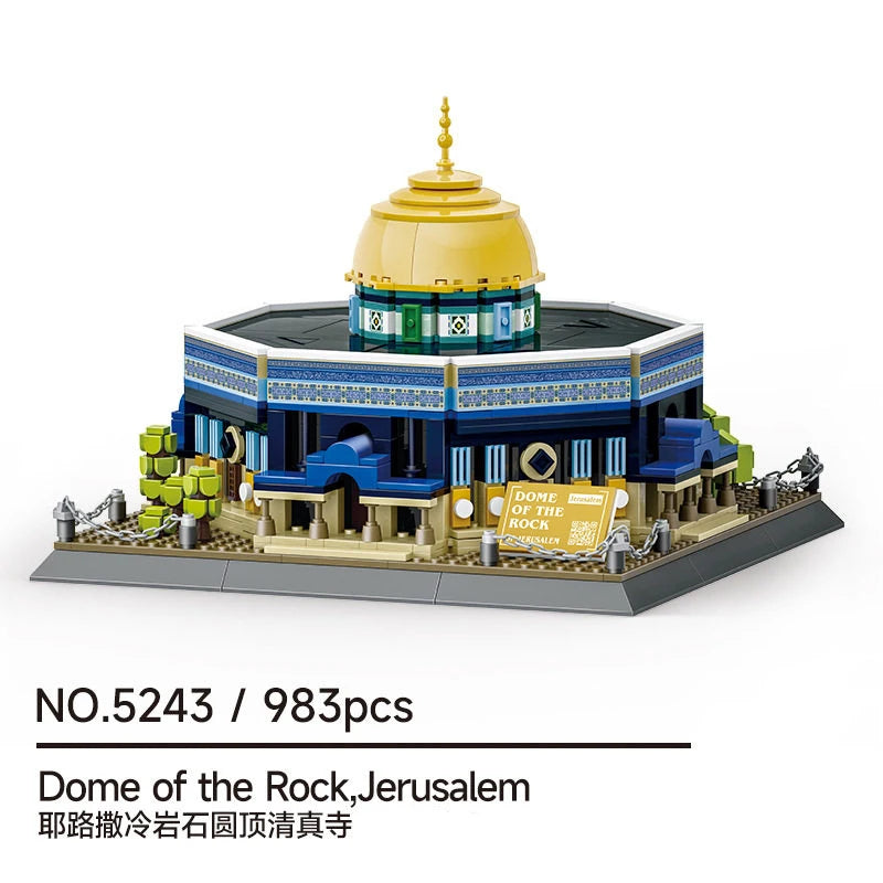 Famous Islamic Mosque Landmarks Building Blocks Set - Unique Decorative Gift