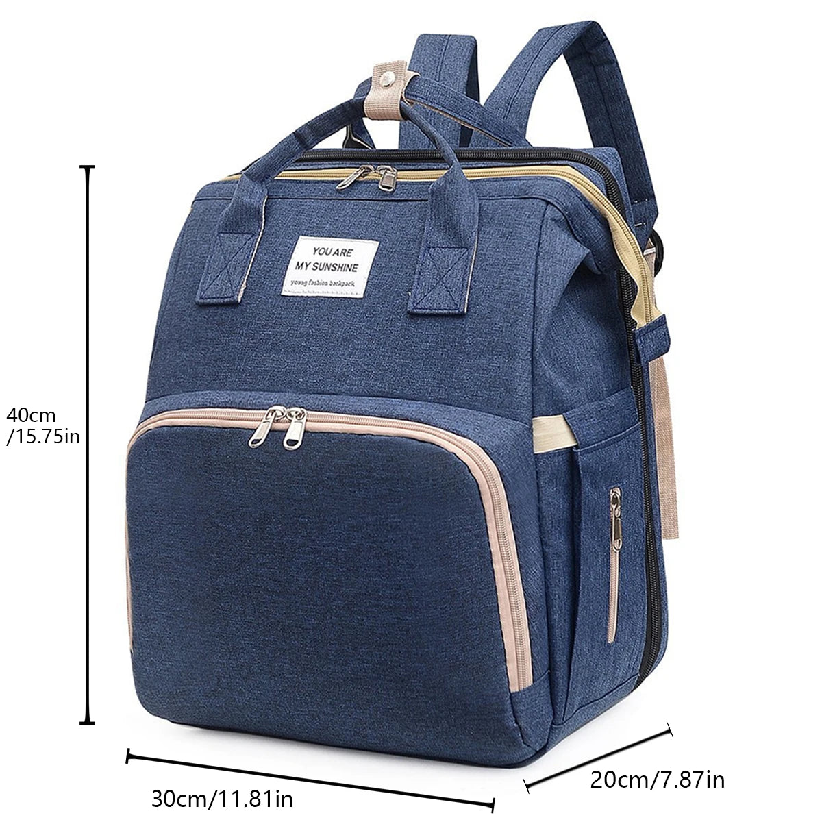 Foldable Diaper Bag Backpack with Changing Station