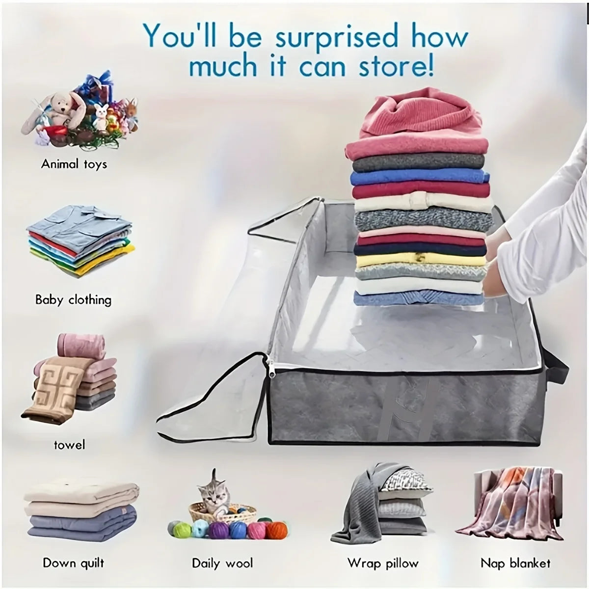 Under-Bed Storage Containers — Dustproof & Space-Saving