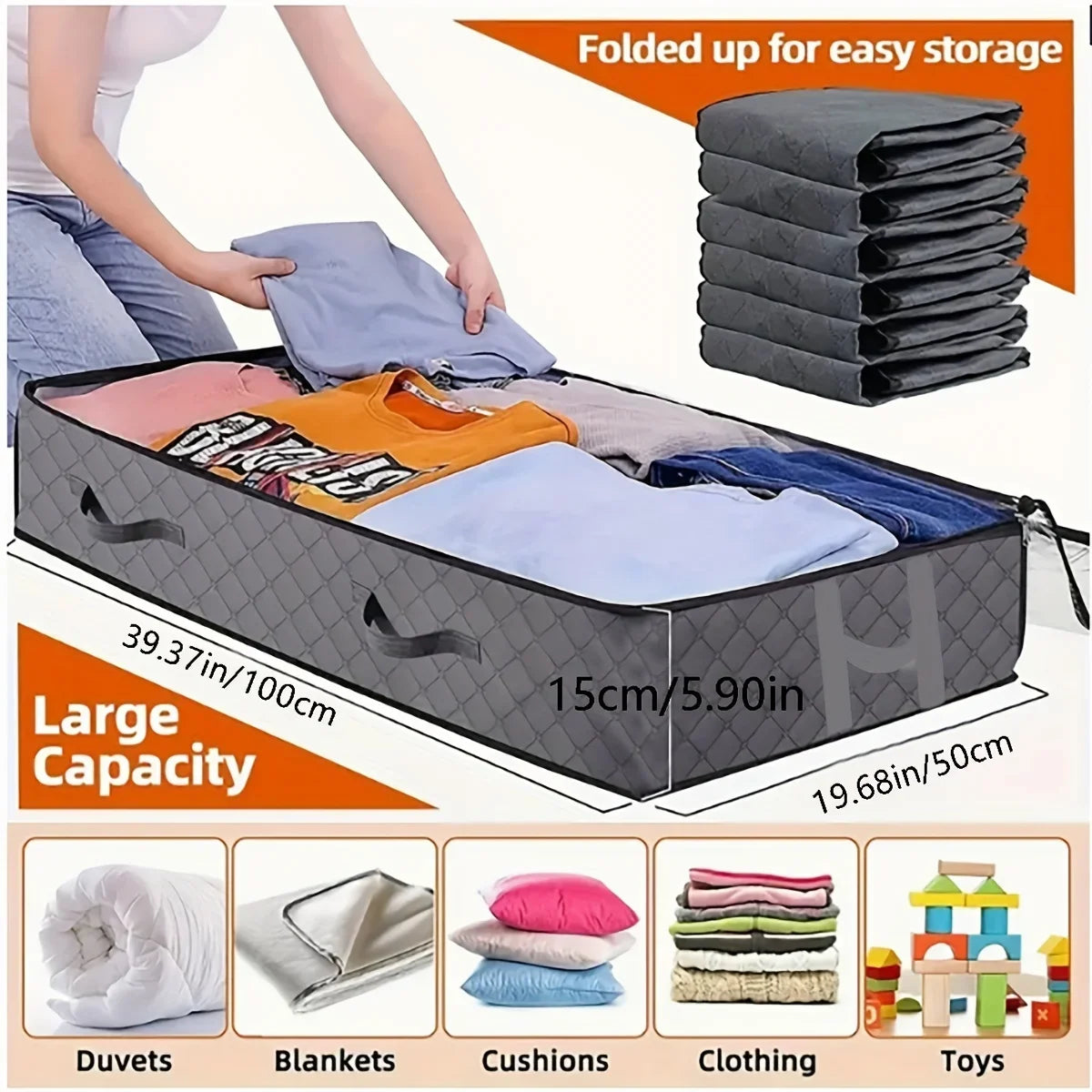 Under-Bed Storage Containers — Dustproof & Space-Saving